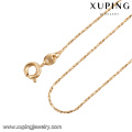43844 xuping горячая распродажа дешевые простые золотые цепочки ожерелье мода позолоченные ювелирные изделия ожерелье